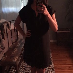 Madewell Shift Lace Hem Dress